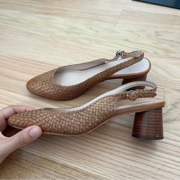 Loeffler Randall Martine Woven Slingback Heels Size 6 - Picture 3 of 7